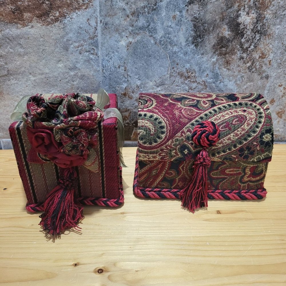 Jennifer Taylor Tapestry Tissue Holder Memorial Trinket Box